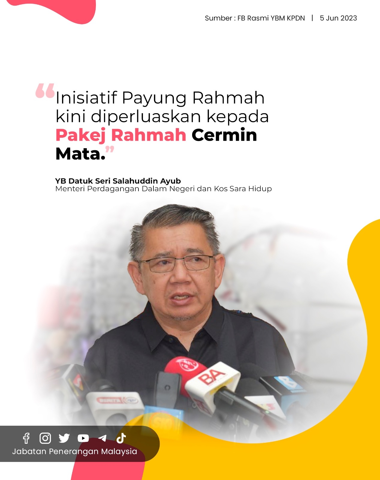 Inisiatif Payung Rahmah Kini Diperluaskan Kepada Pakej Rahmah Cermin