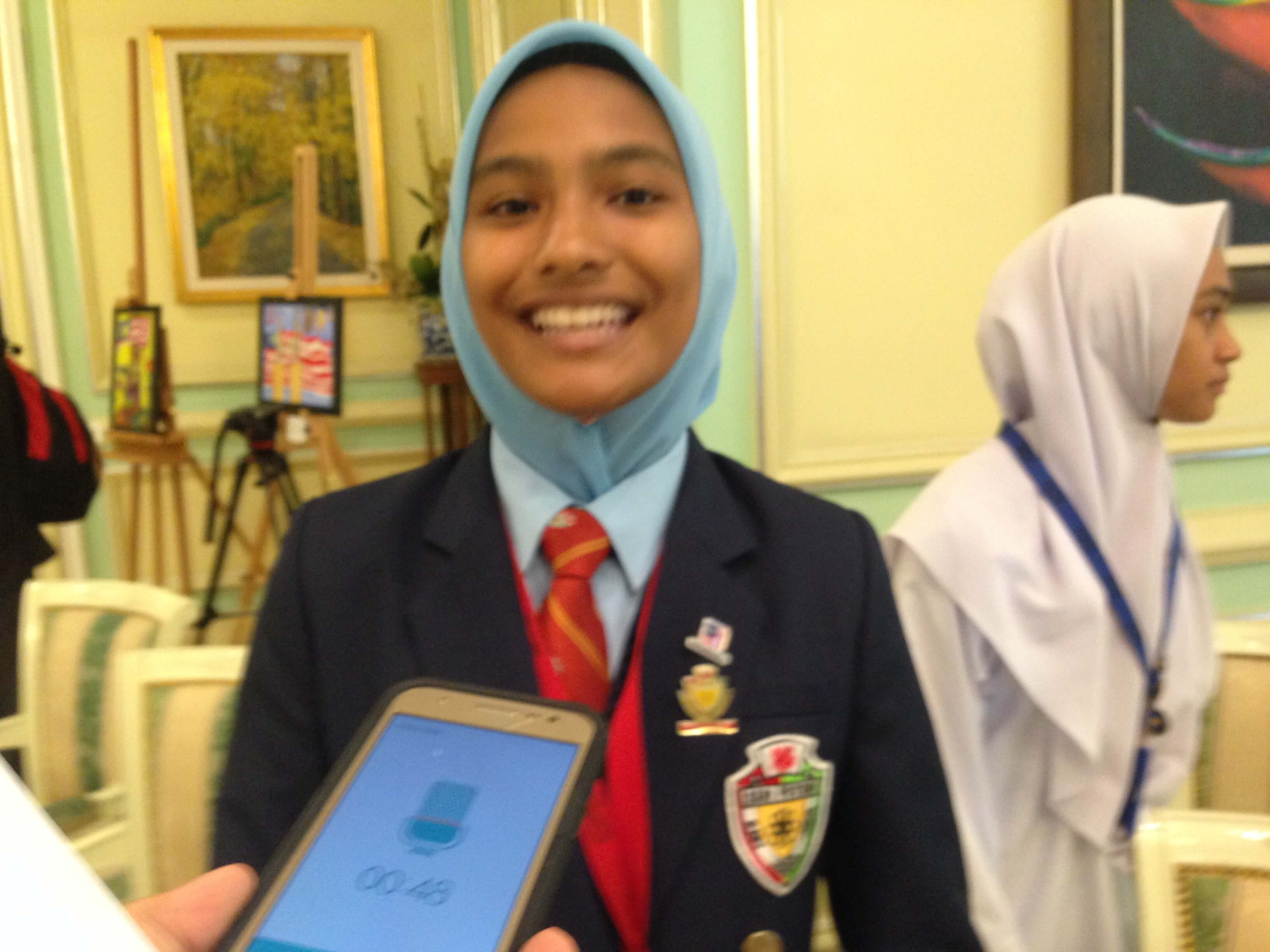 Pelajar Sekolah Seri Puteri, Nur Adlina Athirah Mohd Azhar