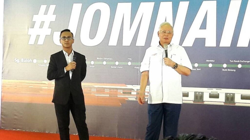 Perdana Menteri, Datuk Seri Mhd Najib Tun Abdul Razak ketika di majlis pelancaran MRT Laluan SBK, semalam.