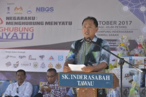 Joseph Pang menyampaikan ucapan mewakili Presiden Majlis Perbandaran Tawau, Alijus@ Mohd Ali Sipil.