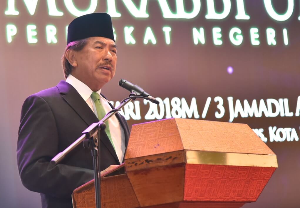 Musa berucap merasmikan Program Multaqa Murabbi Ummah peringkat negeri Sabah 2018 di Dewan Sa'adah, Wisma MUIS.