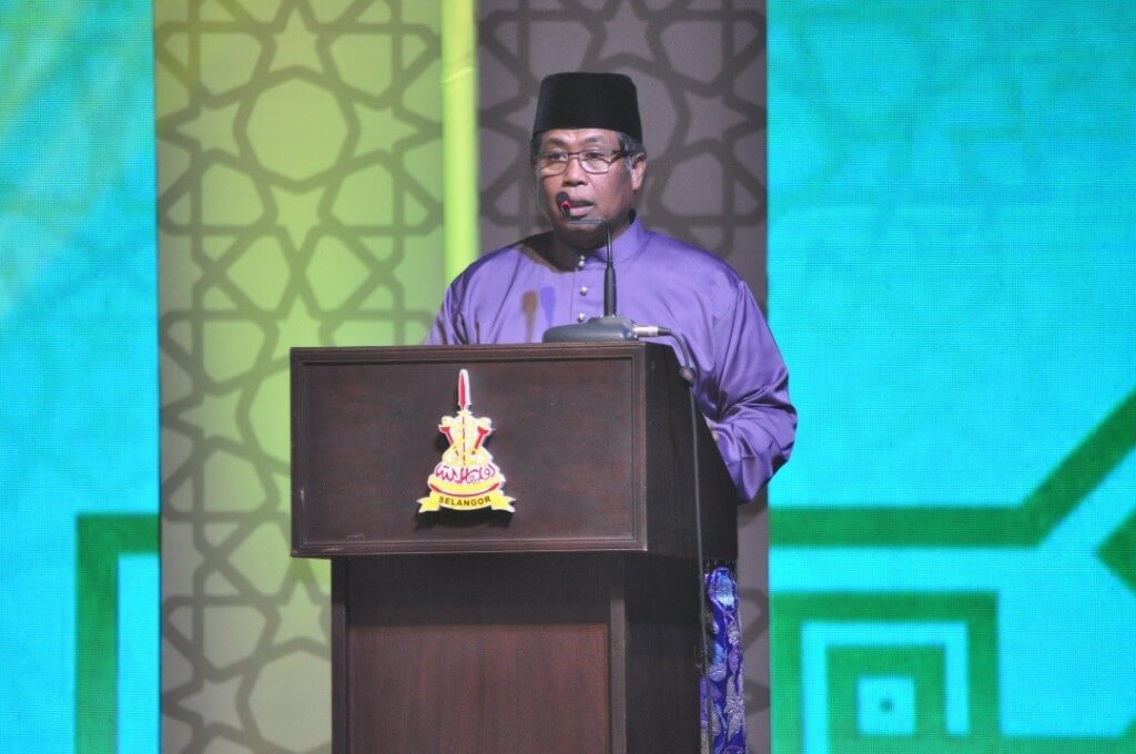 Setiausaha Kerajaan Negeri Selangor, Datuk Mohd Amin Ahmad Ahya ketika memberikan ucapan.