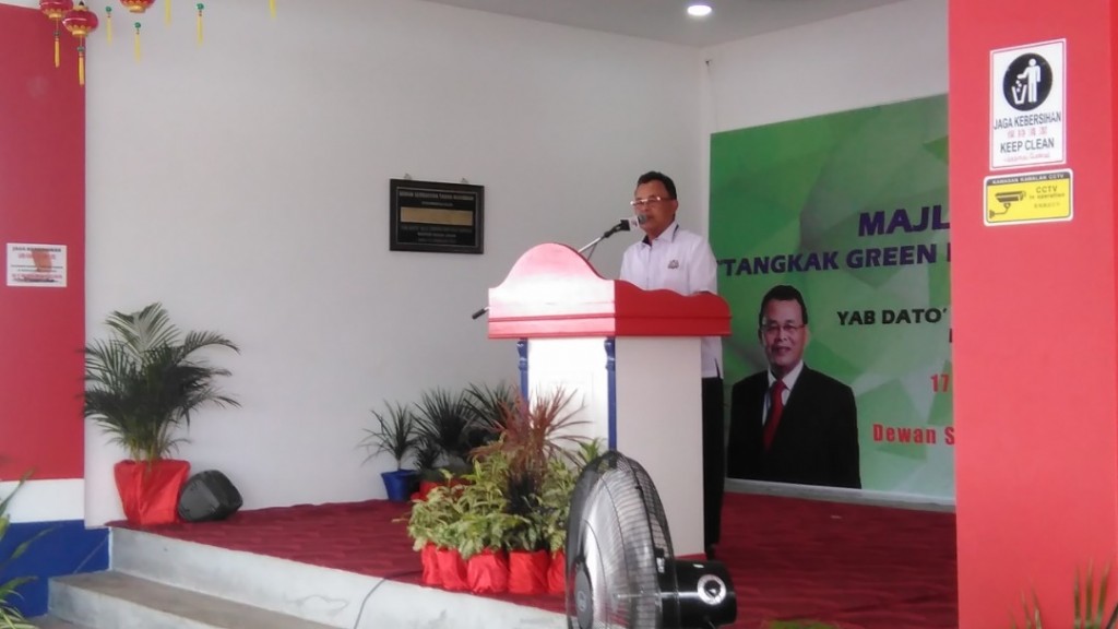 Menteri Besar Johor berucap sempena Majlis Pelancaran “Tangkak Green Dream – Community Initiative”