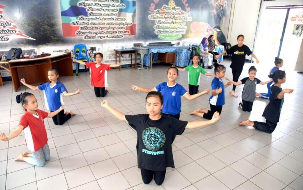Suasana sekitar sesi latihan pasukan Stadansa