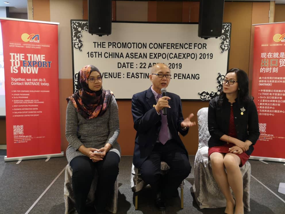 Ong Yew Chee, Pengarah Kanan Seksyen China dan Asia Timur MATRADE kefika menjawab soalan media