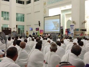 Jemaah Haji yang mengikuti Kursus Perdana Haji bagi musim 1440H/2019M.