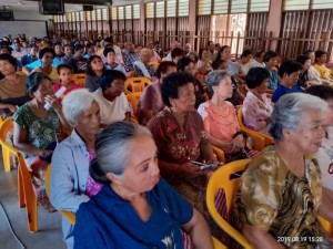 Antara orang ramai yang hadir di Dewan Wat Machimmaram Jubakar Darat bersempena Program Merdeka @ Komuniti Peringkat Daerah Tumpat 2019.