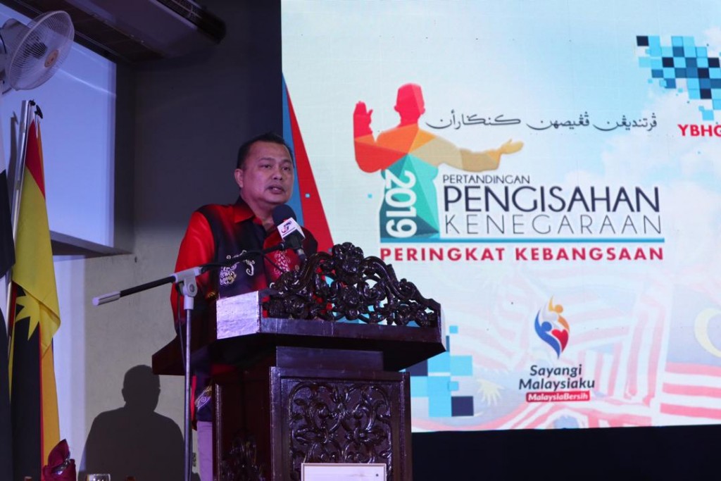 Datuk Seri Wan Marzuki Wan Sebok ketika menyampaikan ucapan perasmian beliau 