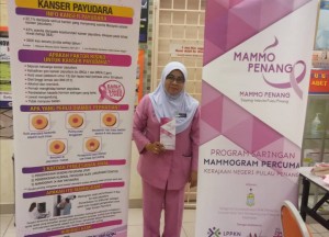Promosi Mammo Penang dilaksanakan oleh LPPKN Bertam di Klinik Kesihatan Kepala Batas