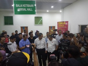 Menteri Besar Johor, Datuk Dr Sahruddin Jamal ketika ditemui semasa Majlis Flag-off Feri dan Perlancaran Terminal Feri Antarabangsa Kukup.