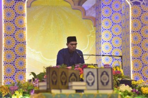 Johan Qari, Mohd Anas Abdul Hadi memperdengarkan bacaan selepas dinobatkan sebagai Johan Qari. 
