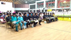 Ketua-ketua jabatan dan orang ramai yang hadir ke Majlis Tilawah Al Quran Peringkat Negeri Terengganu Darul Iman 1441 H/ 2020M