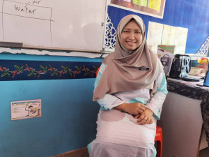 Azleen Yaaeop,39 tahun, Guru Penyelaras Kelab Rukun Negara SMK Kijal.