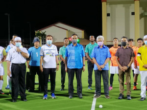 Turut hadir dalam Majlis Perasmian, dari kiri Datuk Bandar MBSP, Rozali Haji Mohamud, Exco Belia dan Sukan Pulau Pinang, Soon Lip Chee, Menteri Belia dan Sukan, Reezal Merican dan Timbalan Ketua Menteri 1 Pulau Pinang, Ahmad Zakiyuddin Abdul Rahman.