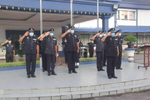Sambutan Peringatan Hari Polis ke 214 disambut sederhana tetapi penuh bermakna.