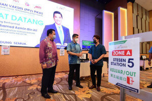 Datuk Seri Mohamed Azmin Ali Pemantauan Persiapan PPV AICC Taman Mount Austin