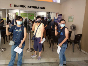 Sebahagian daripada 117 pengamal Media Pulau Pinang telah menerima suntikan vaksin.