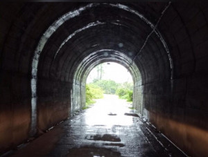 Terowong sepanjang 15 meter yang masih kukuh menjadi daya tarikan utama pelancong ke daerah Dungun.