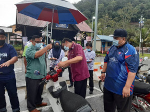 Salah sebuah dari 64 buah motosikal yang telah terpilih untuk dipasangkan Jalur Gemilang. 