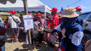 Peserta mendaftar masuk melalui aplikasi MySejahtera.