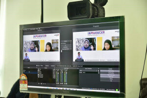 Sesi temu bual secara atas talian bersama guru dan pelajar dari Sekolah Raja Perempuan Taayah, Ipoh Perak.