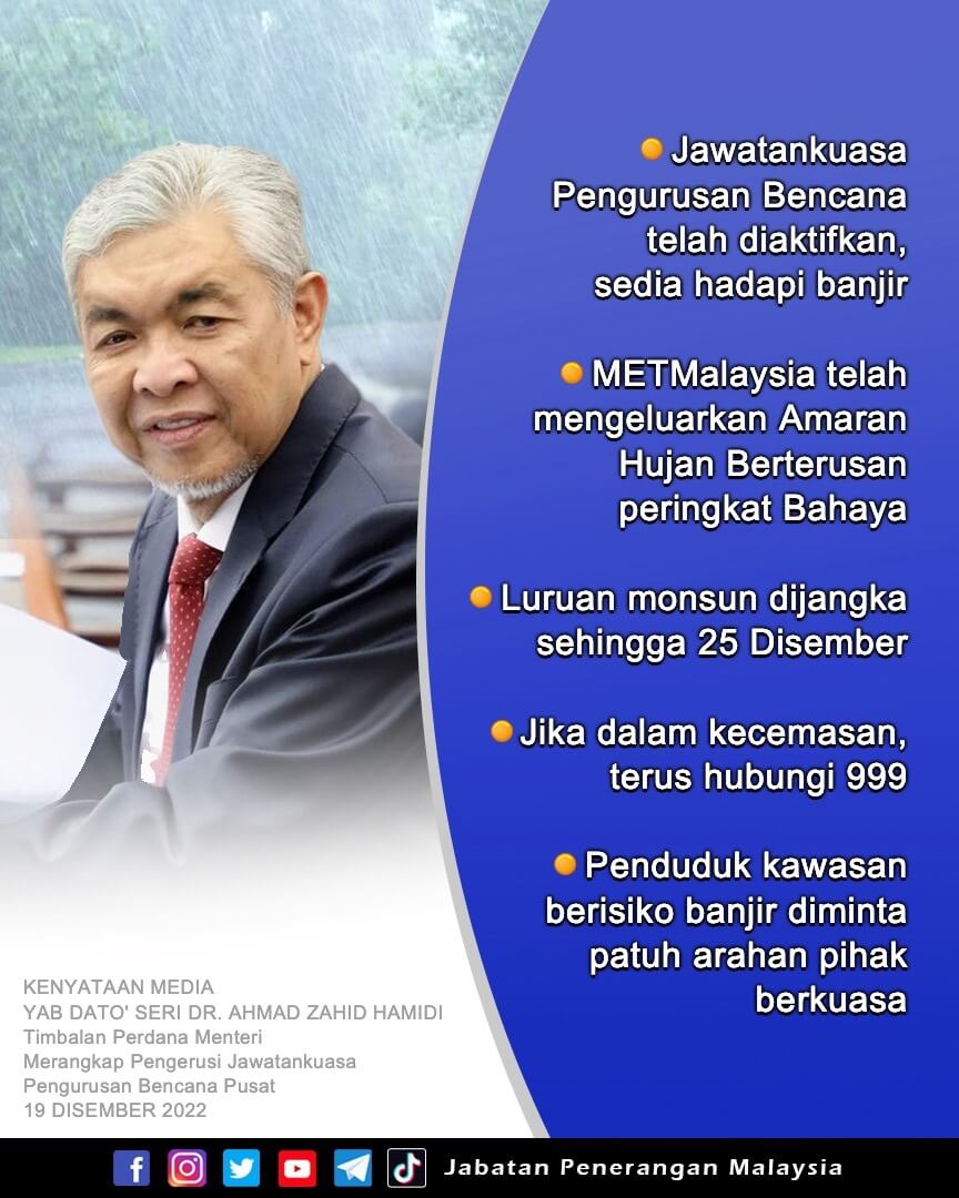 Jawatankuasa Pengurusan Bencana Di Semua Peringkat Telah Diaktifkan Dan ...