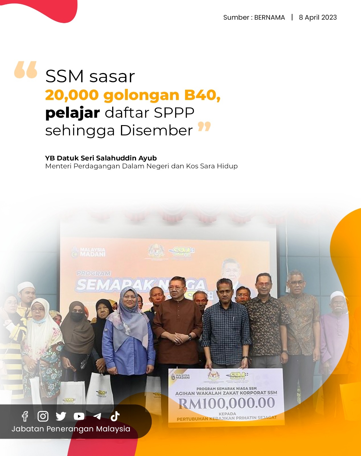 SSM Sasar 20,000 Golongan B40, Pelajar Daftar SPPP Sehingga Disember ...