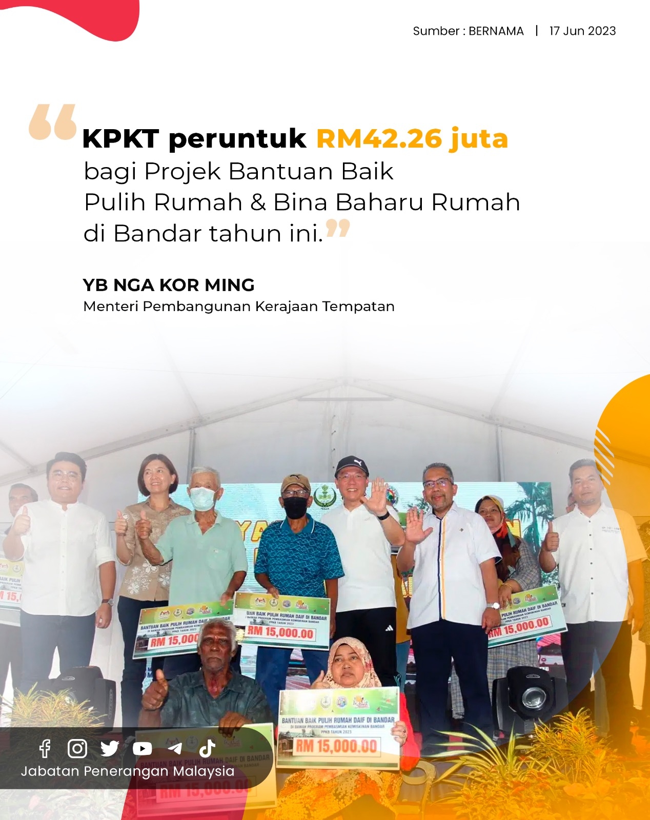 Kpkt Peruntuk Rm Juta Bagi Projek Bantuan Baik Pulih Rumah Bina