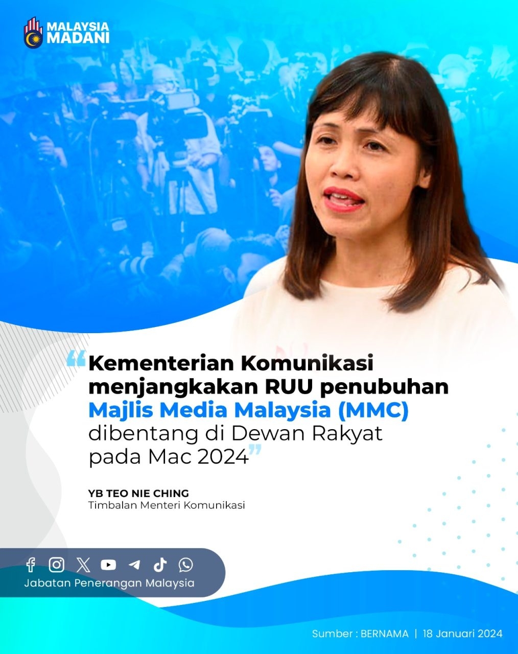 Kementerian Komunikasi Menjangkakan RUU Penubuhan Majlis Media Malaysia ...