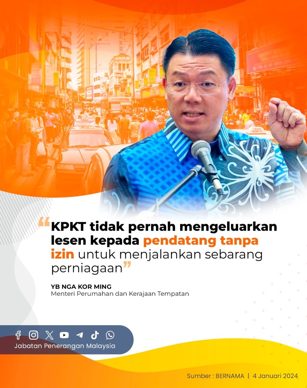 KPKT Tidak Pernah Mengeluarkan Lesen Kepada Pendatang Tanpa Izin Untuk ...